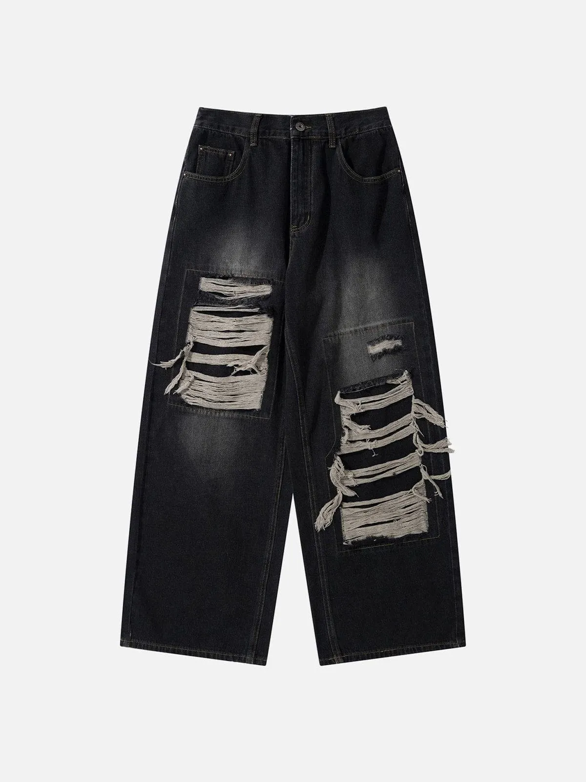 Aelfric Eden Distressed Design Loose Jeans