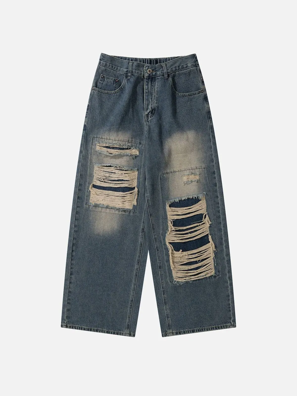 Aelfric Eden Distressed Design Loose Jeans