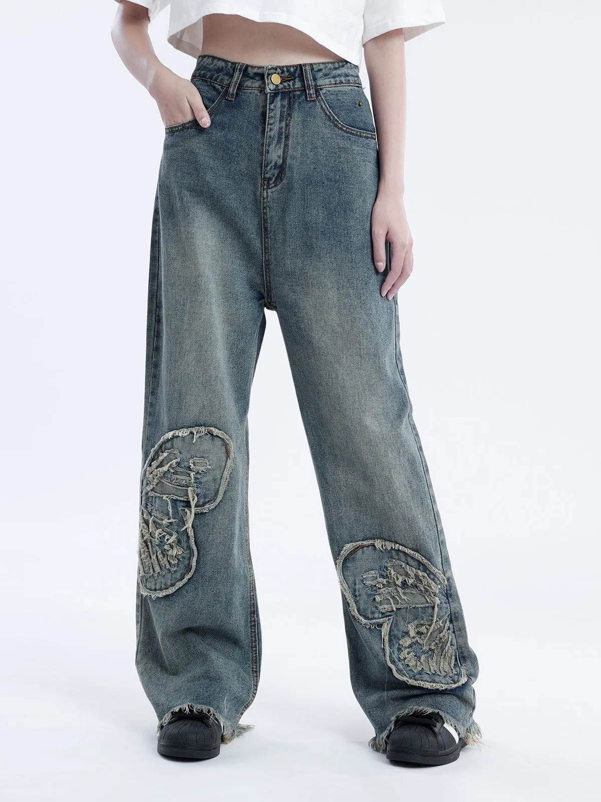 Aelfric Eden Removable Butterfly Loose Jeans