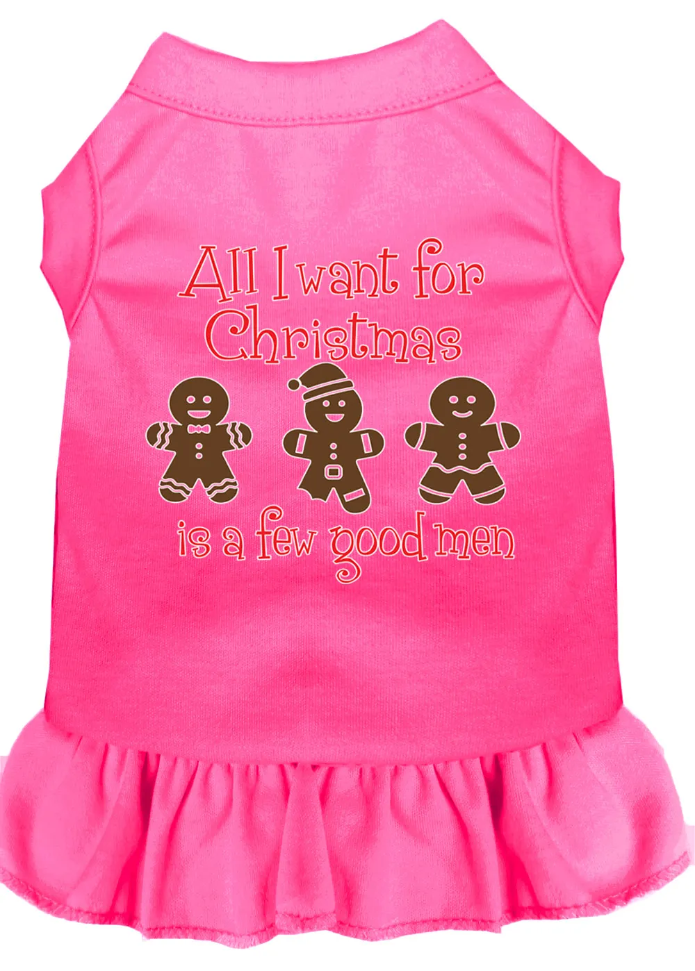 All I Want Is A Few Good Men Screen Print Dog Dress Bright Pink Xs