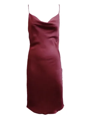 Angelina wine red slip dress