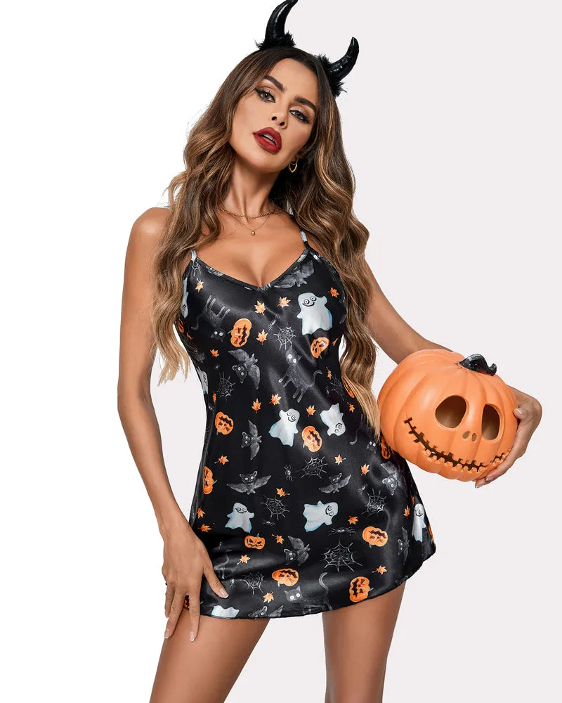 Avidlove Halloween Satin Mini Slip Dress