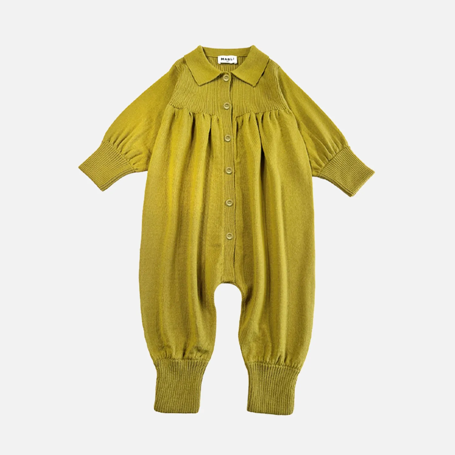 Baby & Kids Merino Wool Artist Romper - Moss