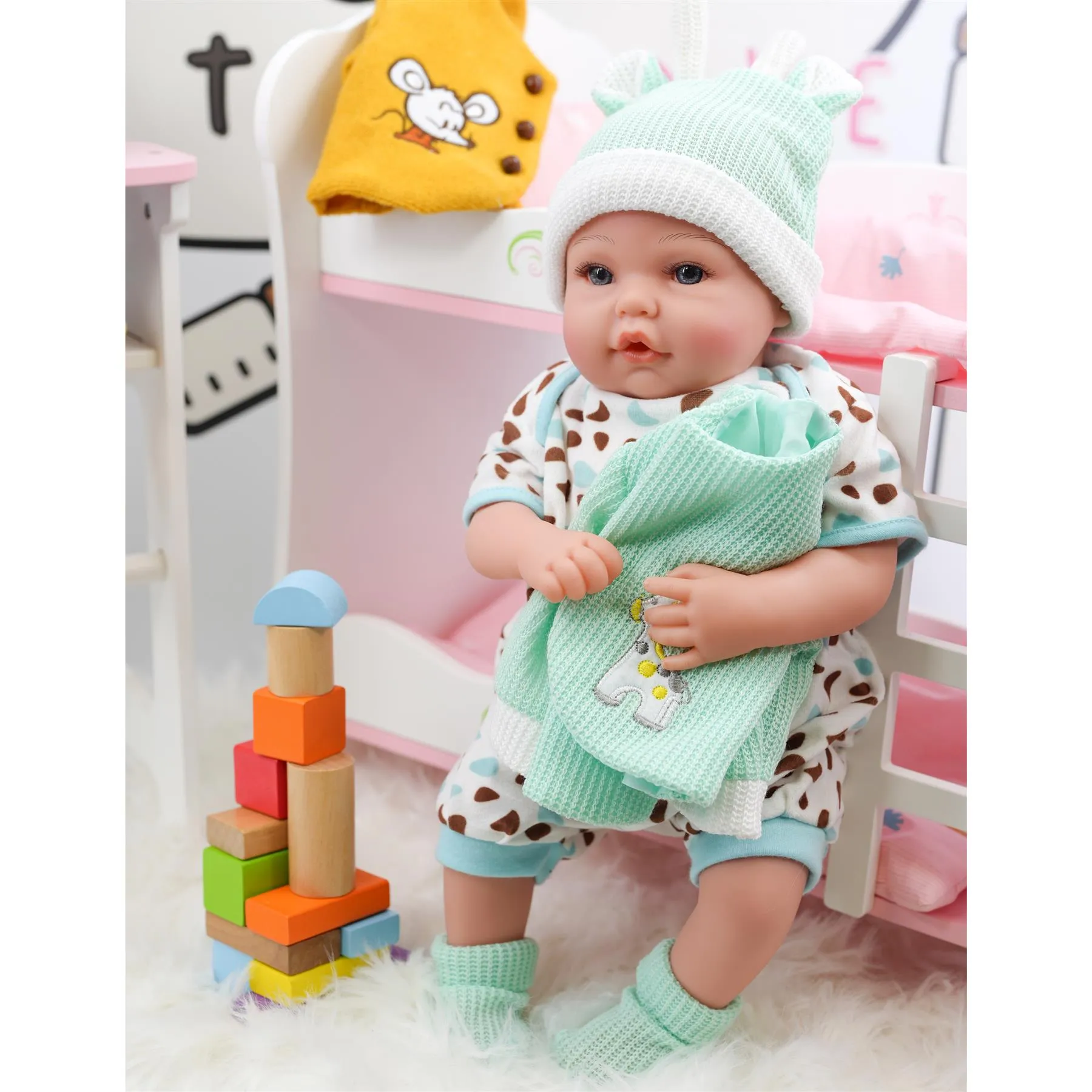 BiBi Outfits - Reborn Doll Clothes (Mint Jacket) (50 cm / 20")