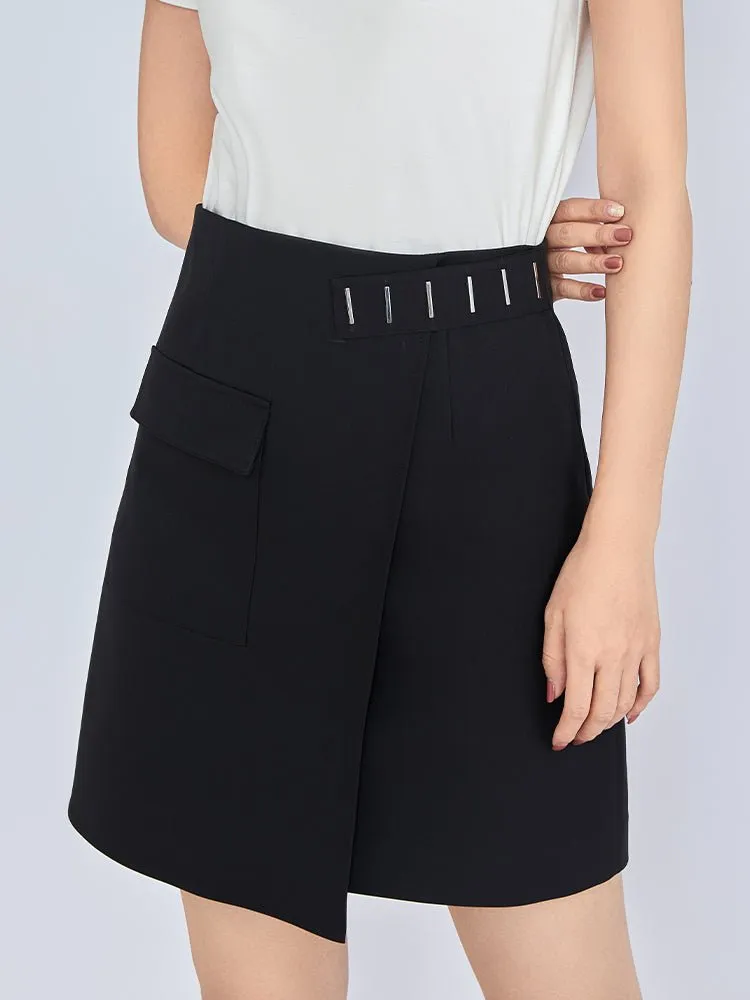 Black Splice Short Skirt A Line