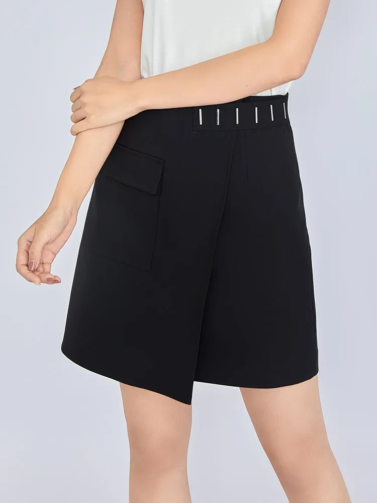 Black Splice Short Skirt A Line