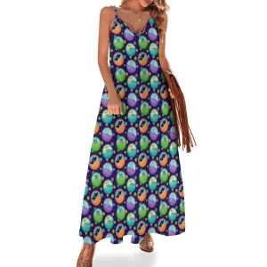 Button Collector Women's Summer Slip Long Dress