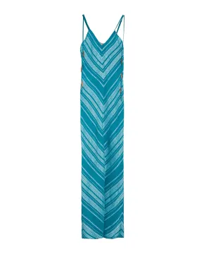 Calliope Long Slipdress Aqua