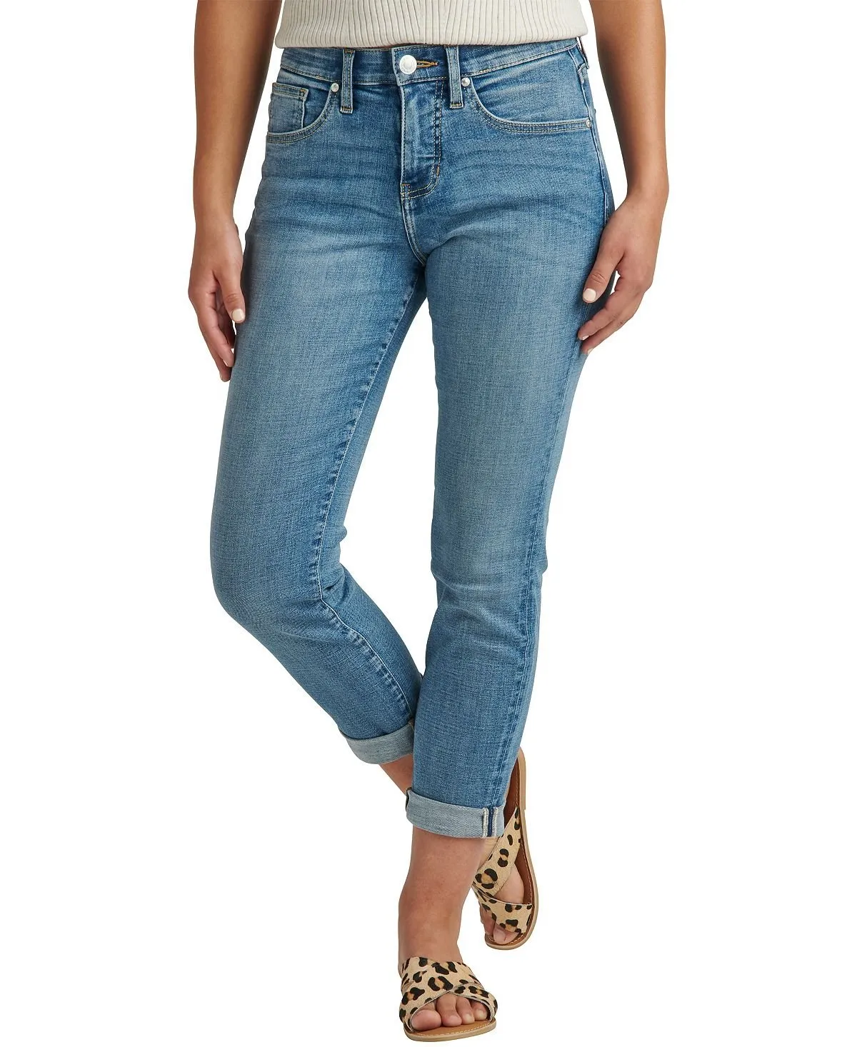 Carter JAG Women's Mid Rise Girlfriend Jeans