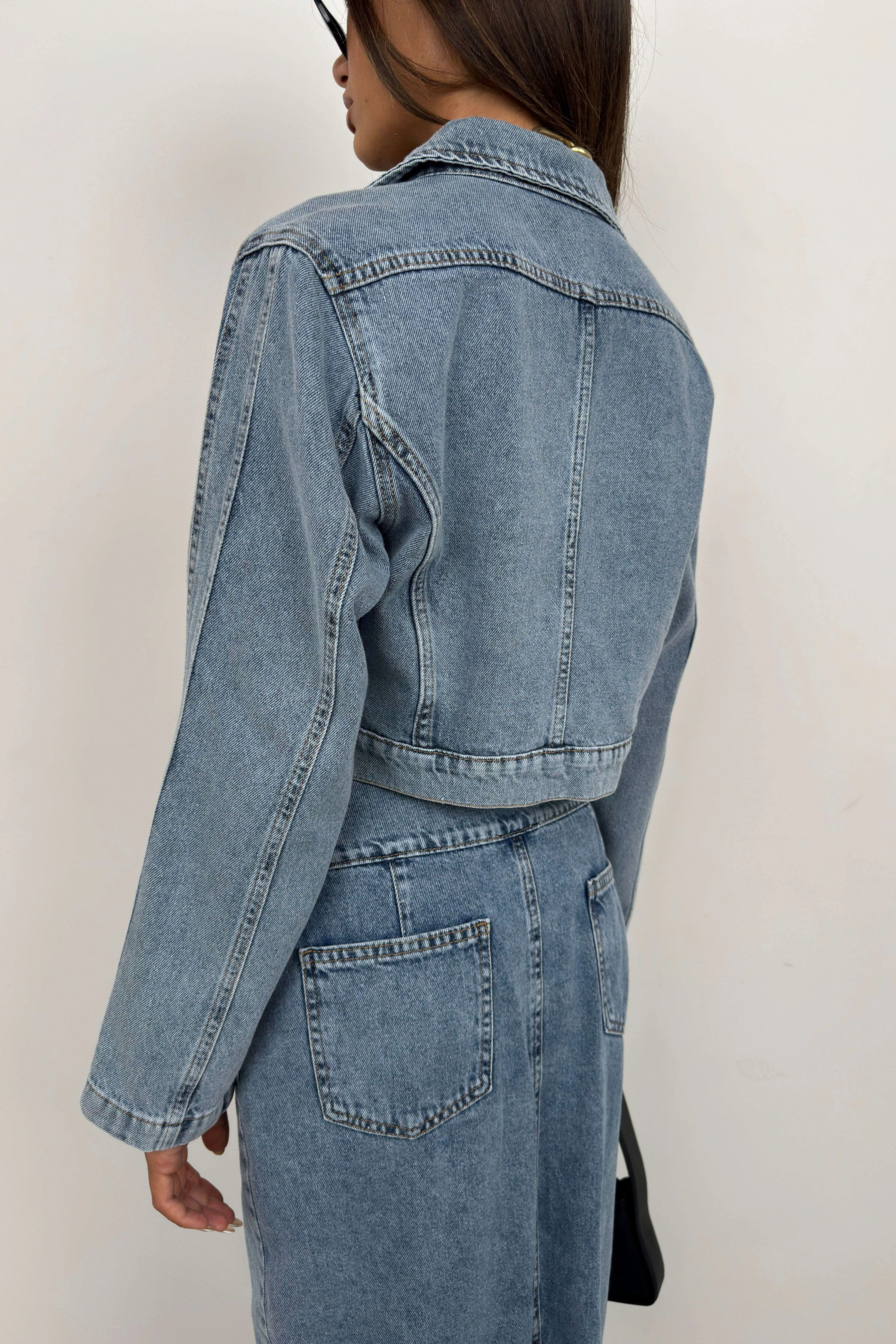 Denim Jacket with Zipper