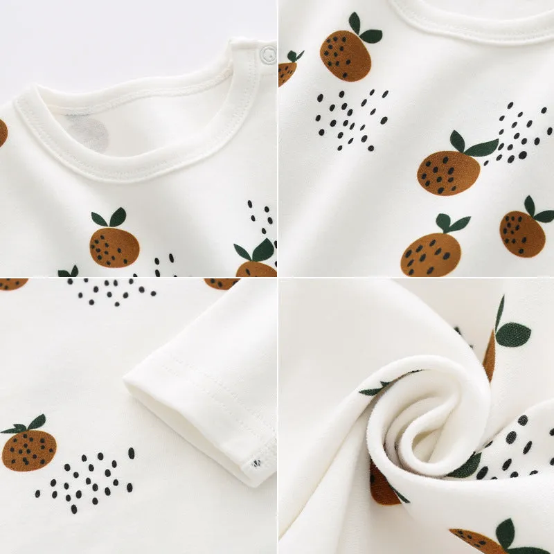 EARTHY ORANGES Organic Cotton Top and Pants Set