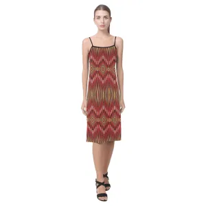 Fire Feather Red Alcestis Slip Dress