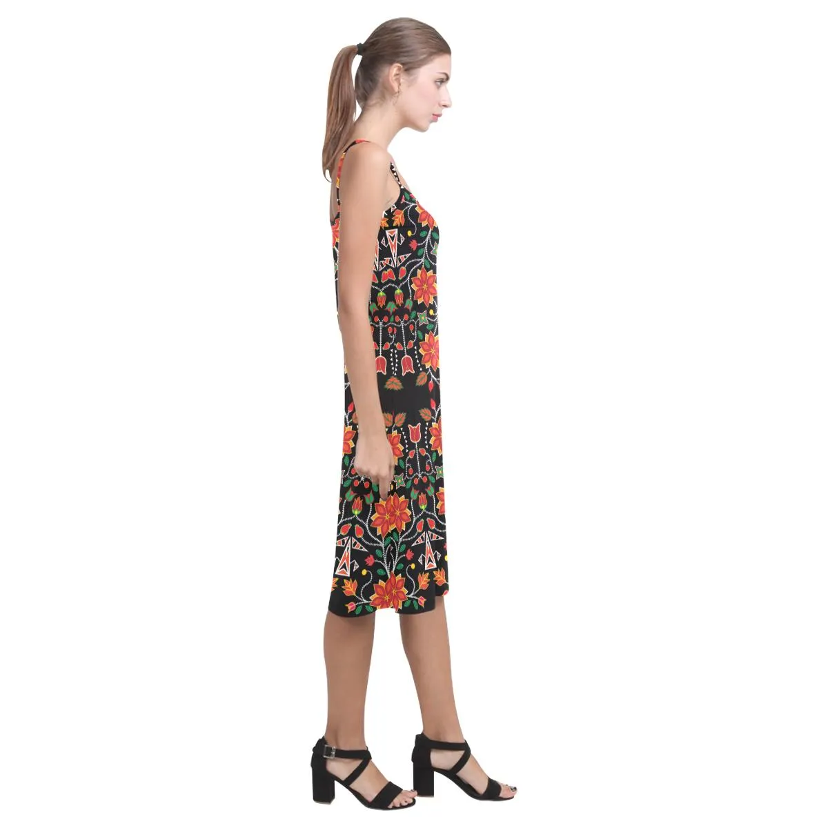 Floral Beadwork Six Bands Alcestis Slip Dress