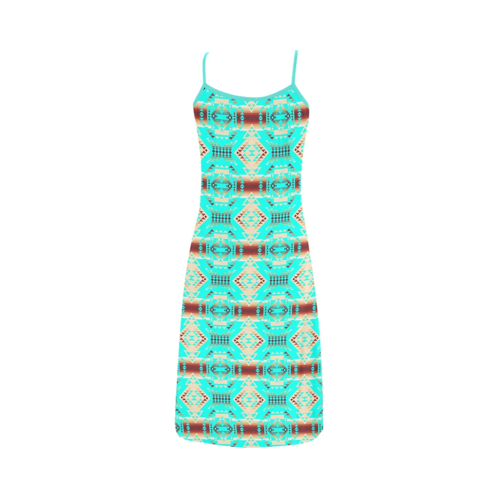 Gathering Earth Turquoise Alcestis Slip Dress (Model D05)