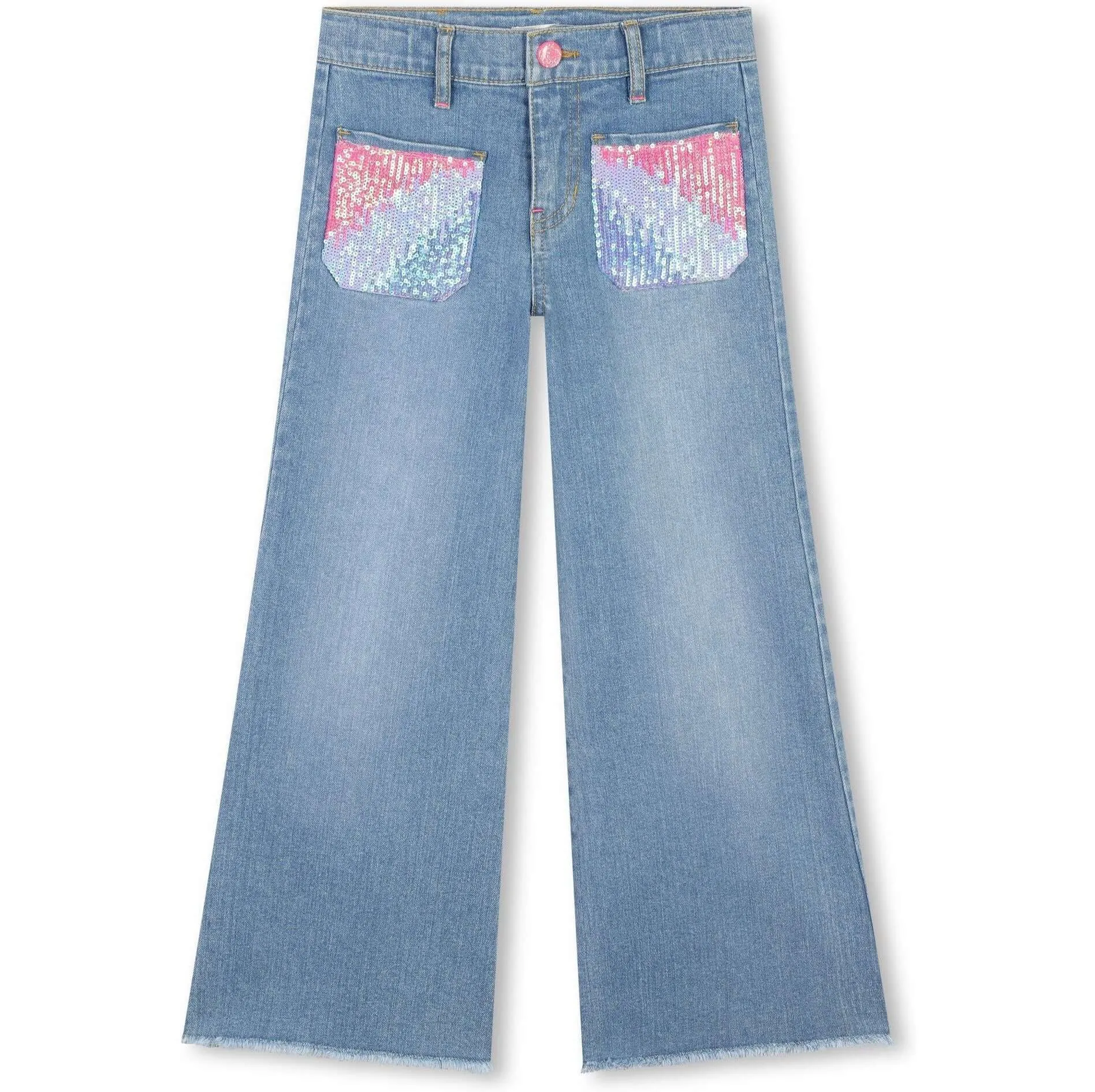 Girls Sequin Denim Jeans