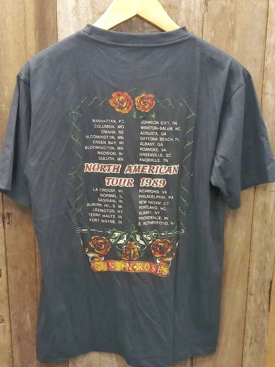 GUNS N' ROSES 1989 North American Tour t shirt