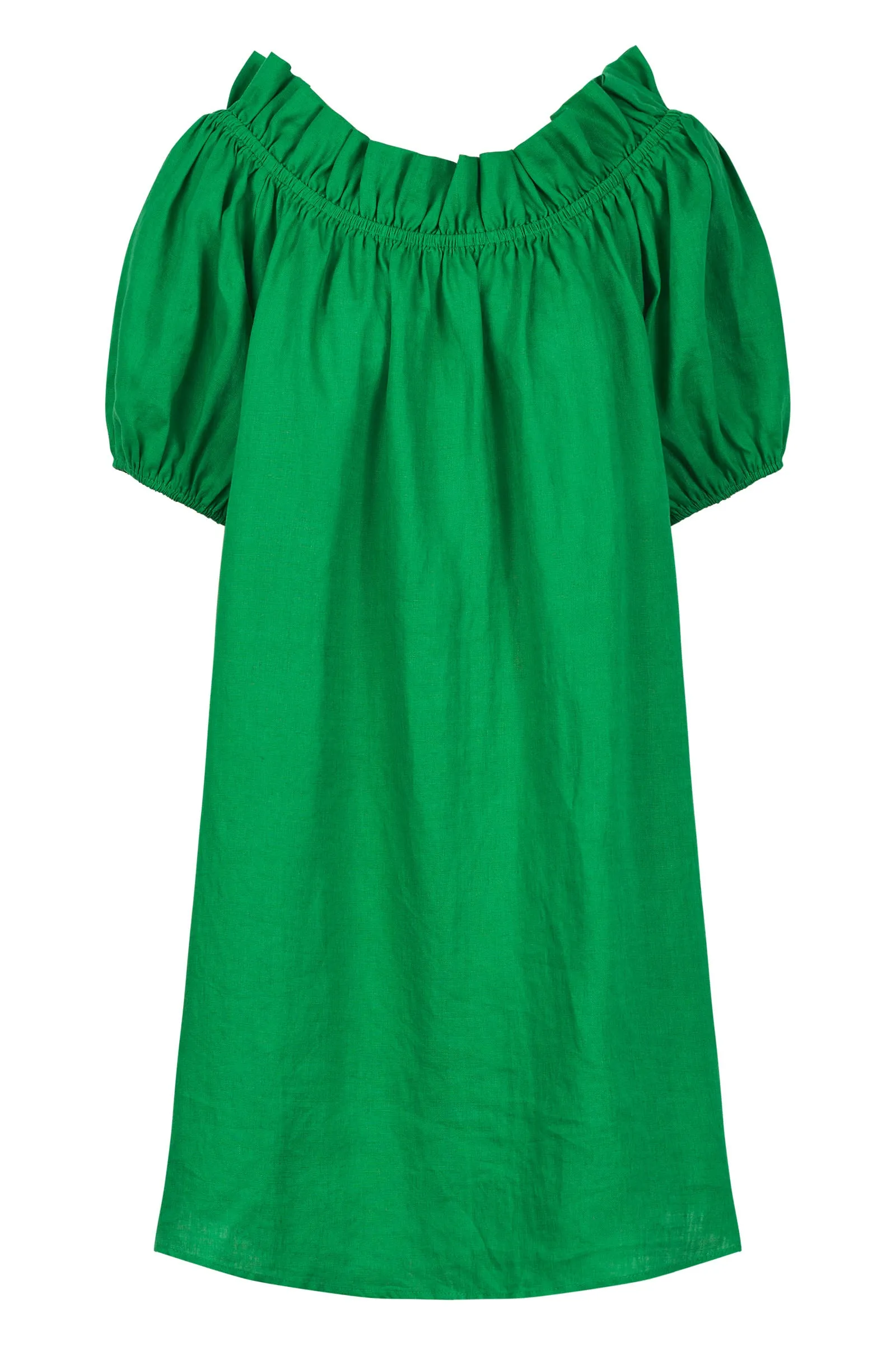 Halcyon Ruched Dress - Emerald