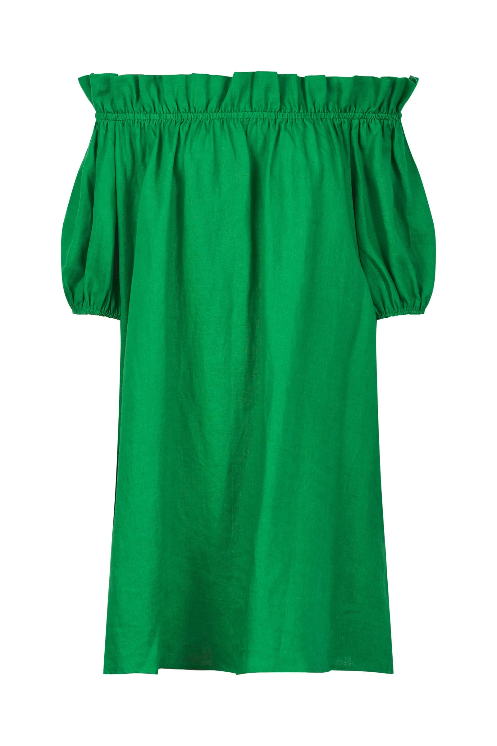 Halcyon Ruched Dress - Emerald