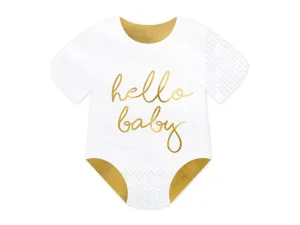 Hello Baby Romper Napkins Pack of 20