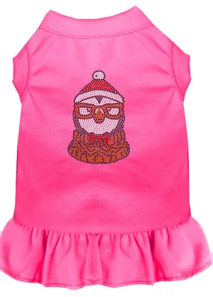 Hipster Penguin Rhinestone Dog Dress Bright Pink Lg (14)