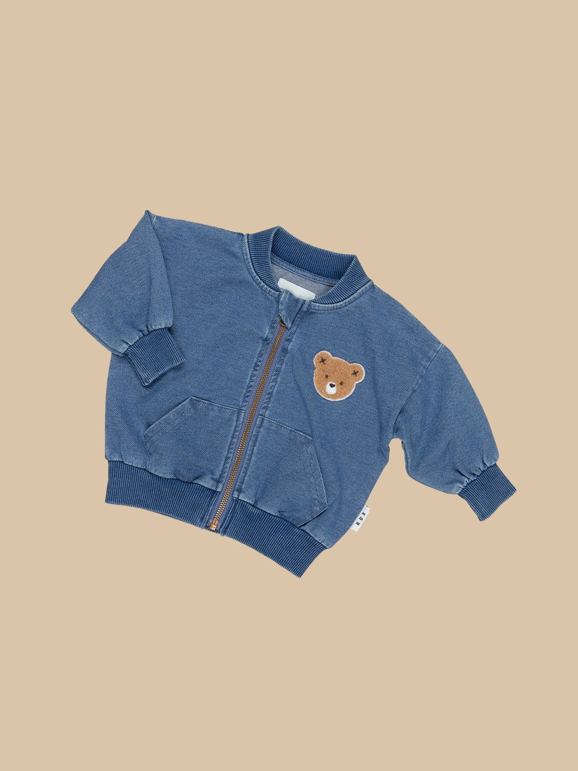 Huxbear knit denim bomber for boy