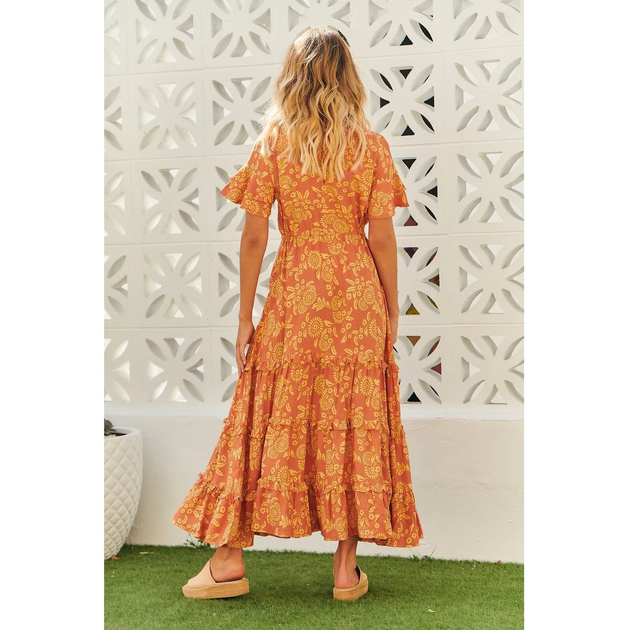 JAASE Plus Day Dream Sun Print Lennie Maxi Dress