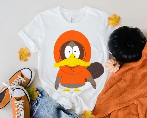 kenny mccormick as a duck  southpark , kenny shirt , southpark t shirt