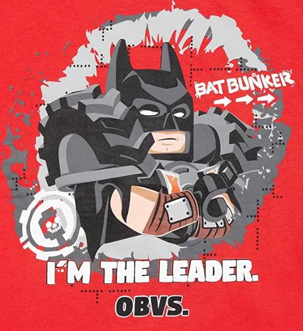 Lego Movie 2 Batman I'm The Leader Obvs Boys T-shirt