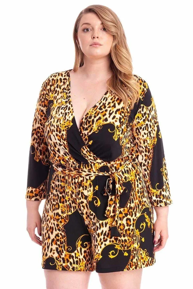 Leopard Print  Loose Fit Romper