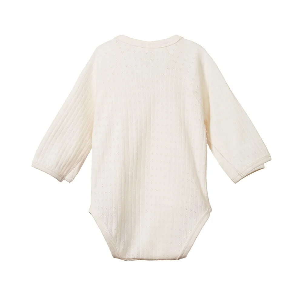 Longsleeve Romper - Pointelle - Organic Cotton