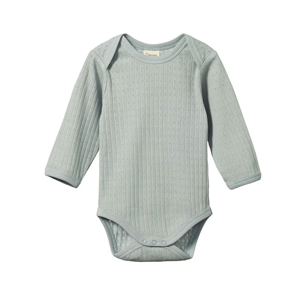 Longsleeve Romper - Pointelle - Organic Cotton