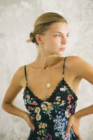 LOVER MINI SLIP BLACK FLORAL