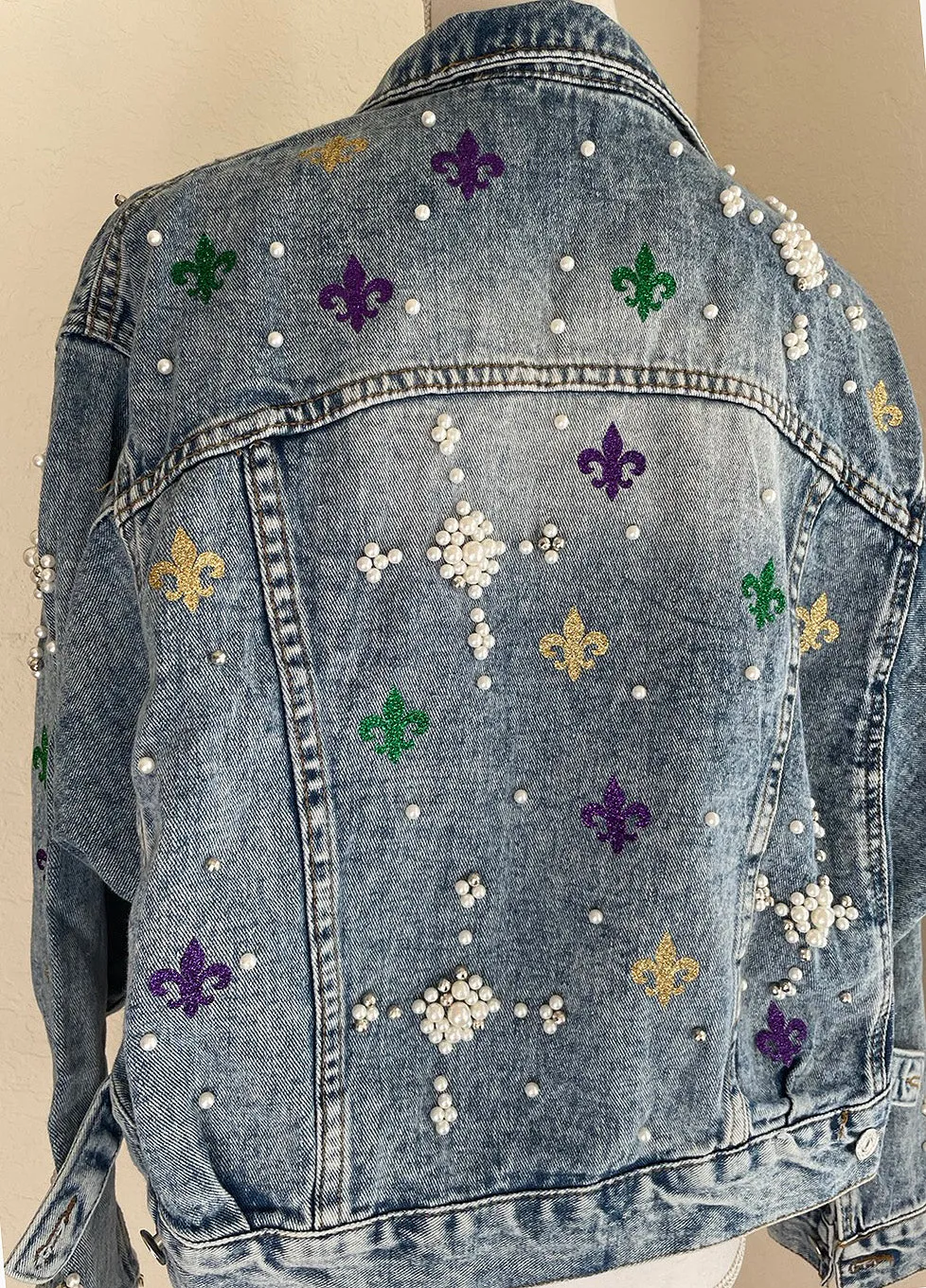 Mardi Gras jeans jacket