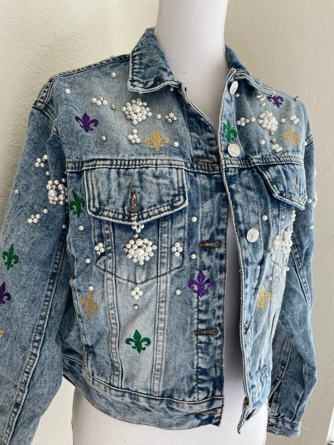 Mardi Gras jeans jacket