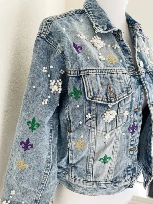 Mardi Gras jeans jacket