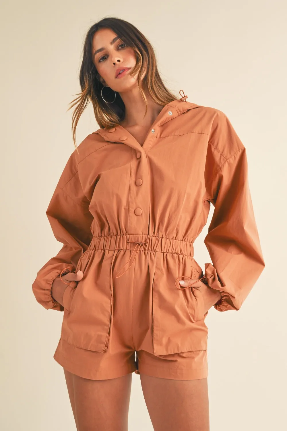 Mars Long Sleeve Hooded Romper