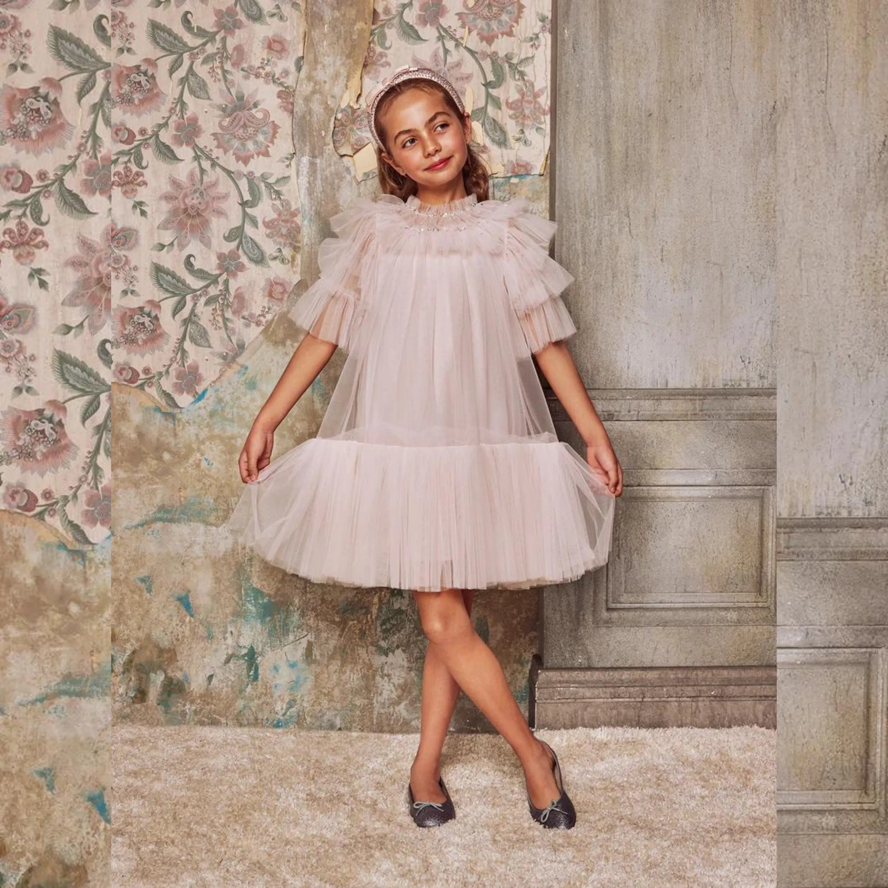 MEET ME AT THE MANOR Evergreen Tulle Dress