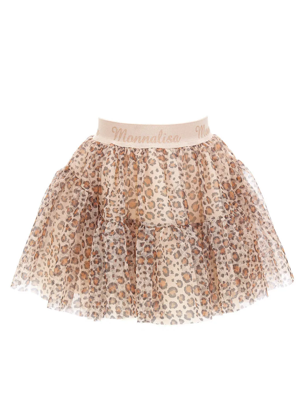 MONNALISA Animal print tulle skirt