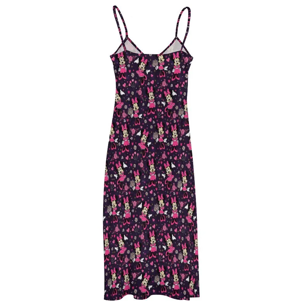 Pink Minnie Women's Summer Slip Long Dress