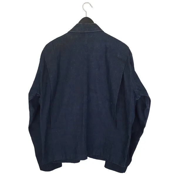 Prison Made Indigo Denim Zip-up Chore Jacket