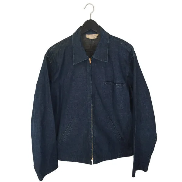 Prison Made Indigo Denim Zip-up Chore Jacket