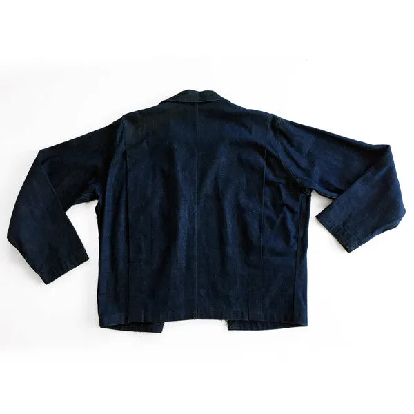 Prison Made Indigo Denim Zip-up Chore Jacket