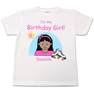 Roller Skating Kid Birthday T Shirt - Girl