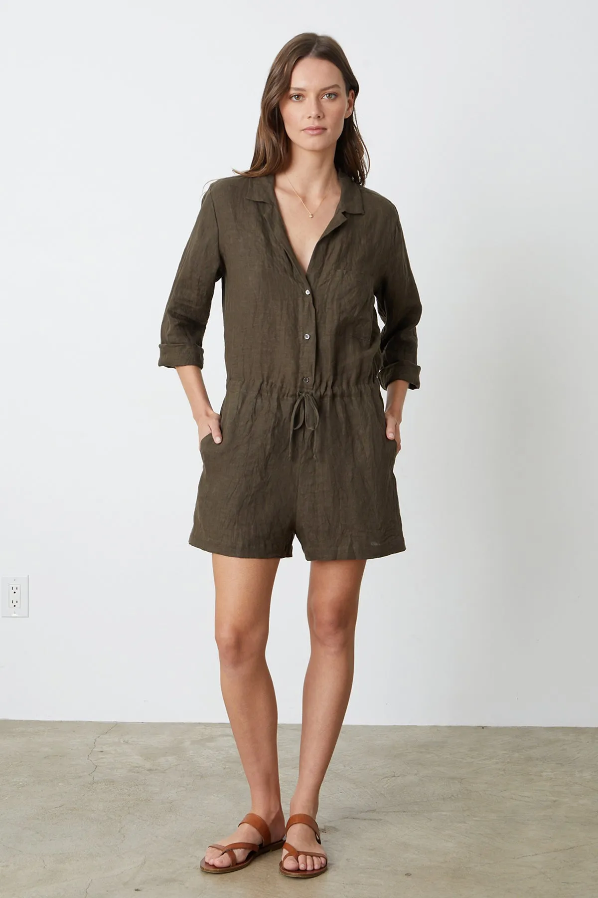 RUTH LINEN ROMPER