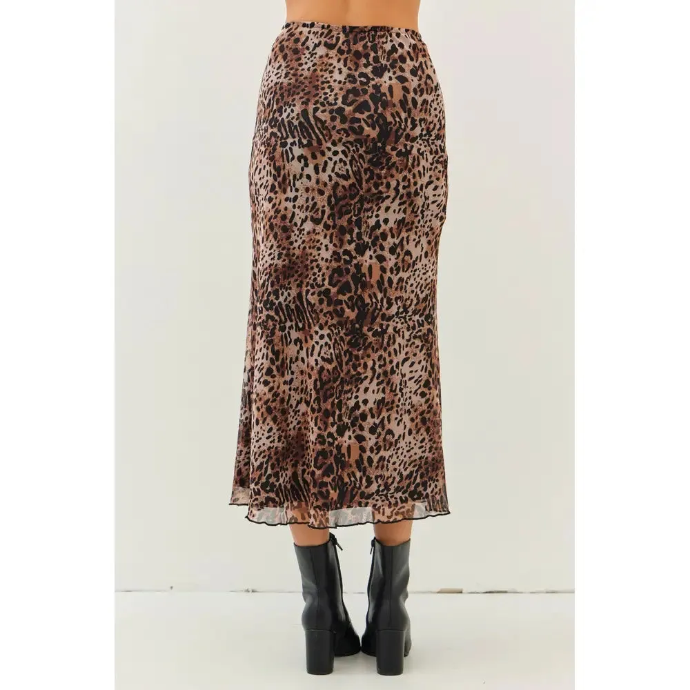 Sabrina Stretchy Leopard Skirt