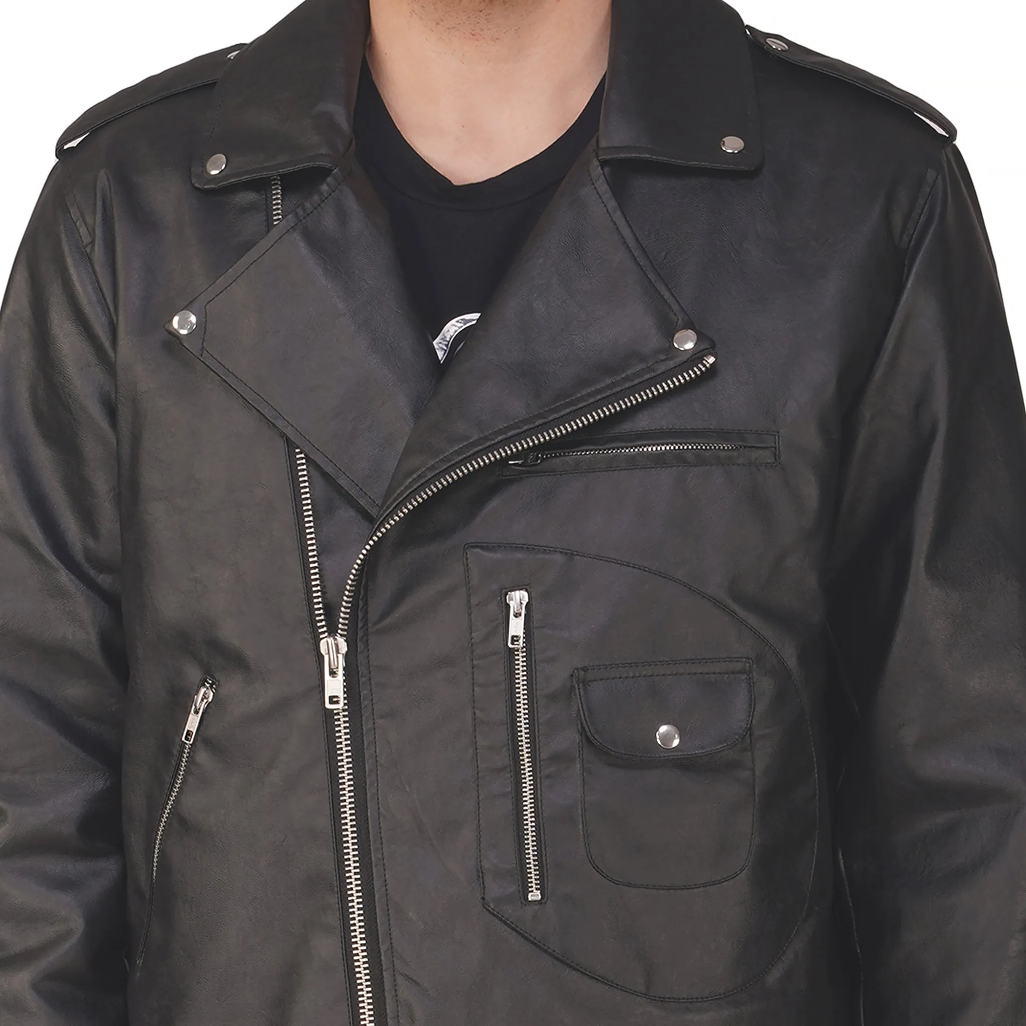 SLAY. Men's Black Faux Leather Jacket