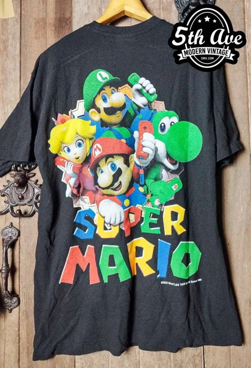 Super Mario single stitched 100% cotton Fire Ass T