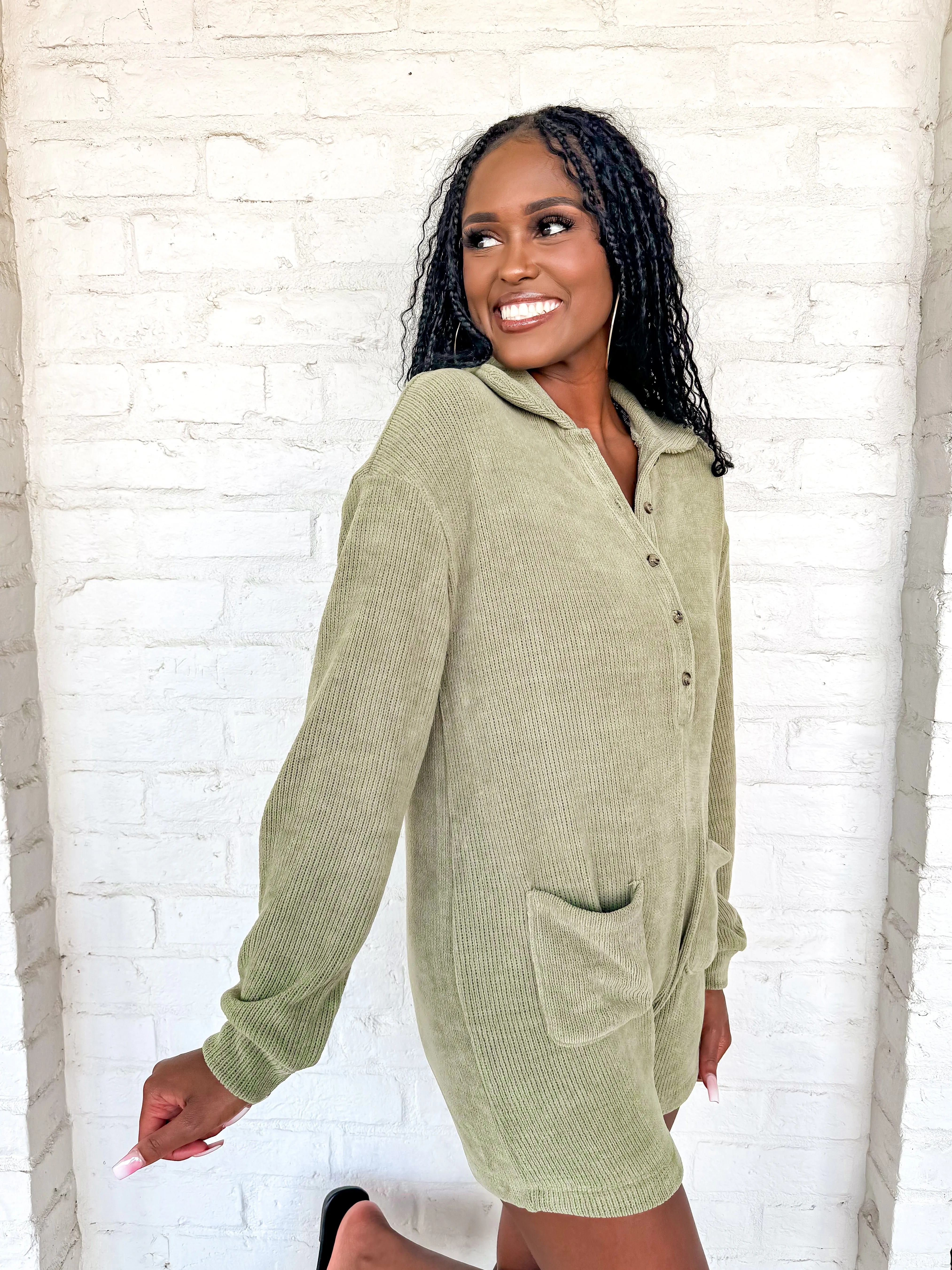 The First Step Romper Olive