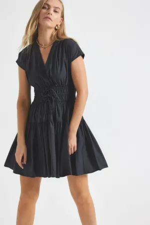 Tora V-Neck Dress - Black