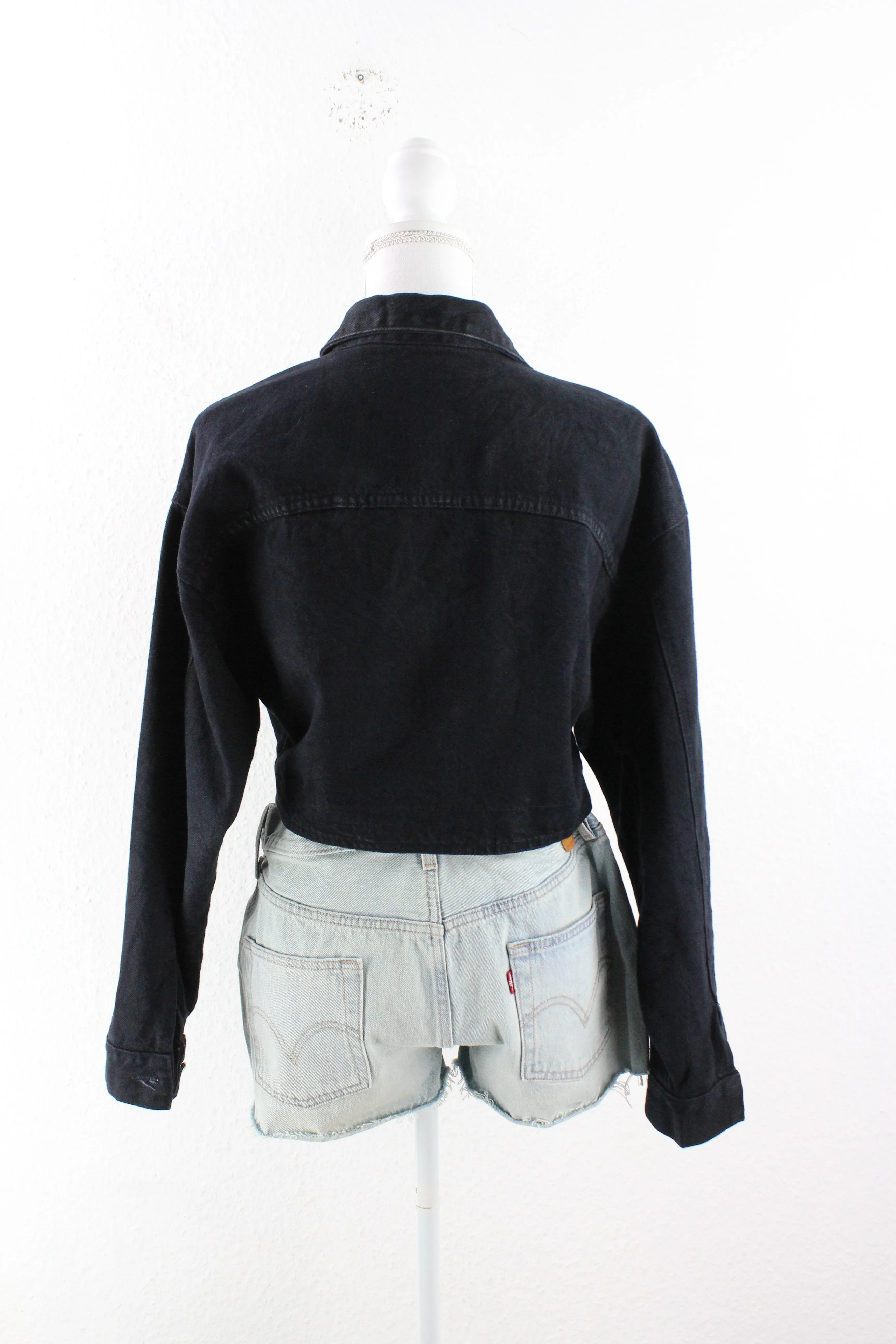 Vintage Black Bongo Denim Jeans Jacket (M)